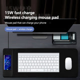 15W wireless charging mouse pad extra large fast charging computer gaming keyboard pad wireless charging rubber mouse pad - V.I.P Digital Presence