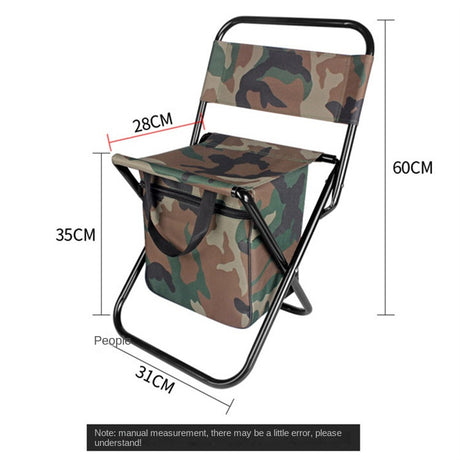 Outdoor Camping Folding Chair with Storage Backrest and Carrying Bag for Art Students' Sketching - V.I.P Digital Presence