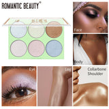 Romantic Beauty 6-Color Highlighter Pearl Brightening Repair Palette Makeup Face Repair Glitter - V.I.P Digital Presence