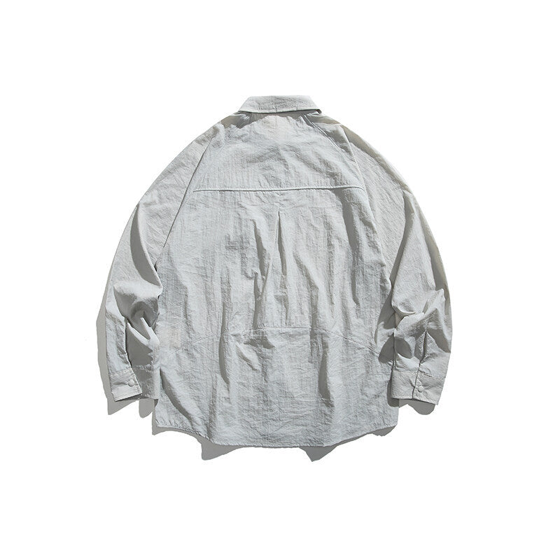 Casual sun protection long sleeved shirt jacket men's shirt - V.I.P Digital Presence