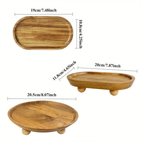 Acacia wooden fruit tray cake plate decoration Dim sum kitchen plate - V.I.P Digital Presence