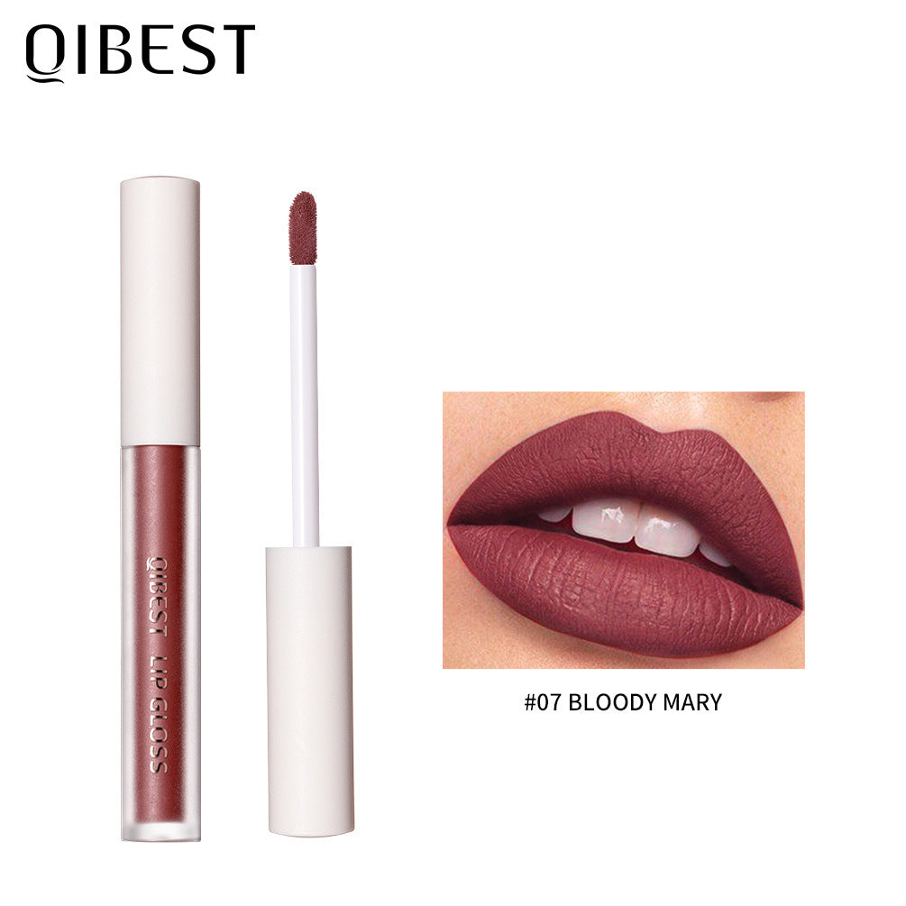 QIBEST Velvet Matte Lip Gloss Matte Moisturizing Non-Stick Lip Glaze Non-Fading Lip Gloss - V.I.P Digital Presence