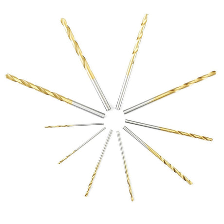 50Pcs Titanium Coated Drill Bits HSS High Speed Steel Drill Bits Set Tool High Quality Power Tools 1/1.5/2/2.5/3mm - V.I.P Digital Presence