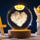 Starry Sky 3D Micro Landscape Crystal Ball Home Desktop Creative Interior Carving White Crystal Ball Ornament Craft Gift product - V.I.P Digital Presence