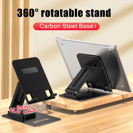 Metal enlarged flat plate rotating bracket desktop flat plate support bracket multifunctional lifting and folding - V.I.P Digital Presence
