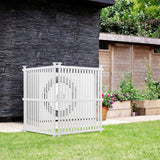 Privacy Screen Panels Kit Air Conditioner Trash Can Enclosure Vinyl white color - V.I.P Digital Presence