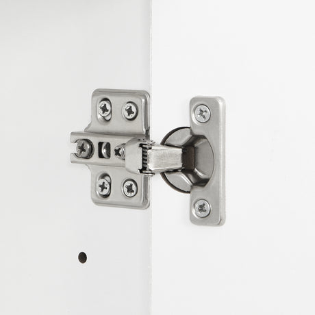 ON-TRANS Elegant Shoe Cabinet with Arched Doors and Drawers, Storage Side Panels, Adjustable Shelves and Solid Wood Legs, White - V.I.P Digital Presence