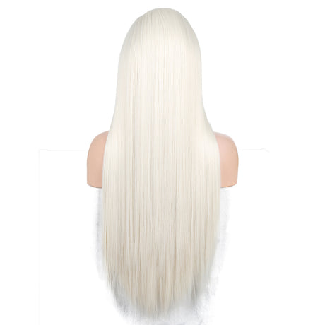 13*2. 60# Chemical Fiber Front Lace Wig Headgear Long Straight Hair Natural Hairline Wig - V.I.P Digital Presence
