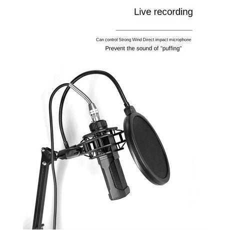 Direct Factory Supply Windscreen for Live Streaming Microphone Double Layer Capacitor Mic Windscreen for Broadcaster Recording Studio Microphone Windscreen - V.I.P Digital Presence