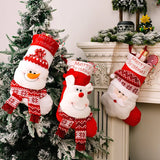 Christmas Decorative Socks 3D Elderly Elk Knitted Socks Children's Gift Bag Red Christmas Socks - V.I.P Digital Presence