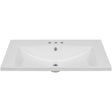 30" Single Bathroom Vanity Top with White Basin  3-Faucet Holes  Ceramic White - V.I.P Digital Presence