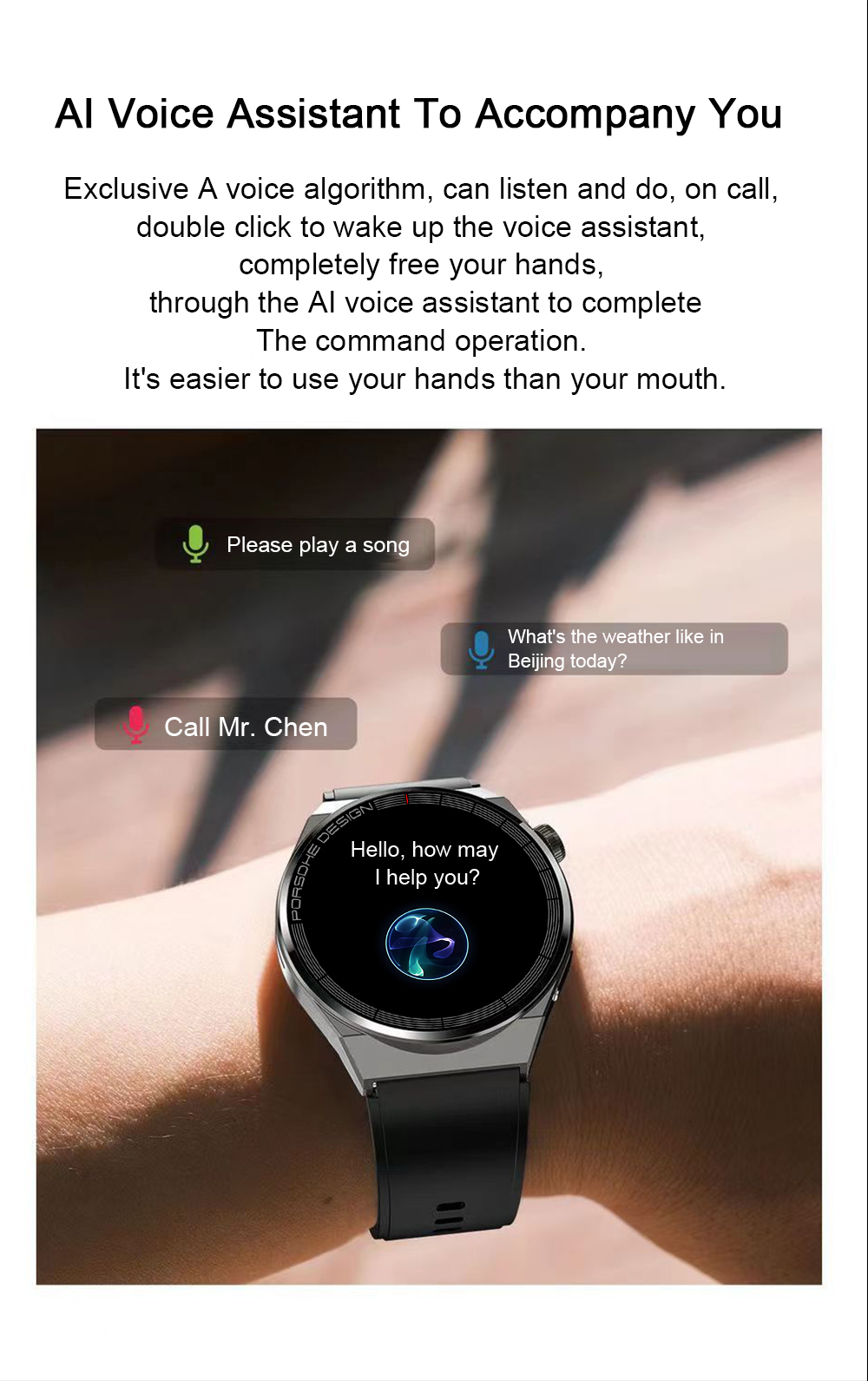 GS GT3 Pro Smart Watch Heart Rate, Blood Pressure, Blood Oxygen Monitoring Bluetooth Sports Watch Bracelet - V.I.P Digital Presence
