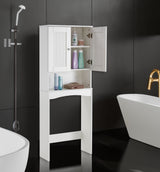 Home Bathroom Shelf Over-The-Toilet, Bathroom SpaceSaver, Bathroom Storage Cabinet Organizer,White - V.I.P Digital Presence