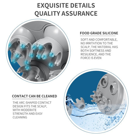 Head massager rechargeable head massager electric 3D scalp massager multifunctional head physiotherapy instrument - V.I.P Digital Presence