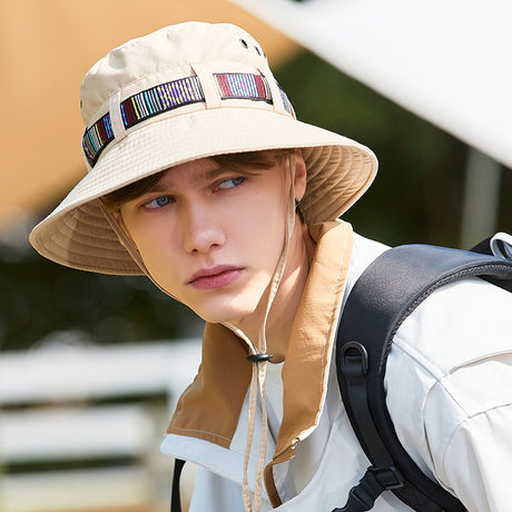 Western cowboy hat women's summer large brim Japanese fisherman hat sun protection sunshade outdoor seaside travel mountaineering hat men - V.I.P Digital Presence