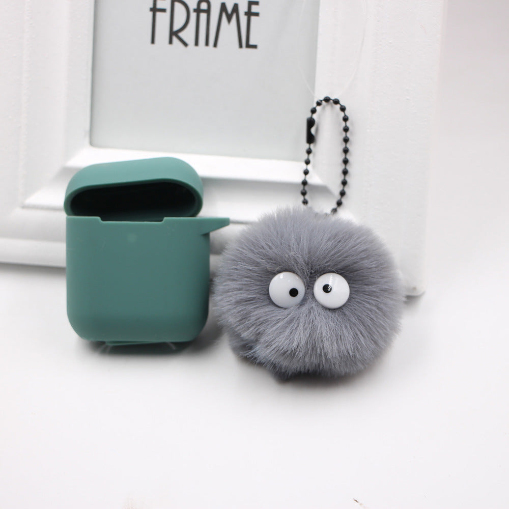 Spirited Away Dust Elf briquettes keychain pendant plush round student bag key pendant gift - V.I.P Digital Presence