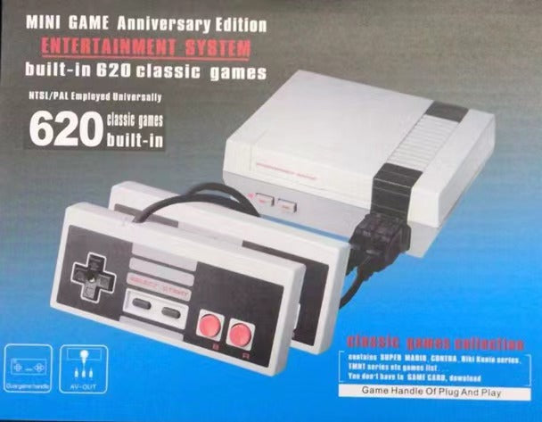 Consola de juegos para TV todo en uno NES620 para dos jugadores, color rojo y blanco, 8 bits, NES620 para uso doméstico