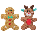Xmas Pet Dog Plush Noise Chewing Toy Santa Elk Gingerbread Man Donut Cat Dog Christmas Series Cartoon Dog Toy Plush Squeak Toy - V.I.P Digital Presence
