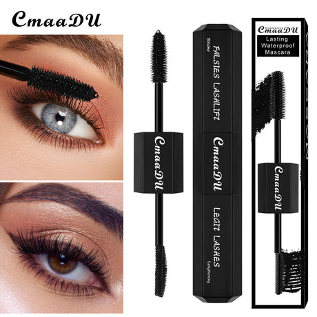 Mascara CmaaDu Large capacity 20ml ultra black double head mascara silicone brush head - V.I.P Digital Presence