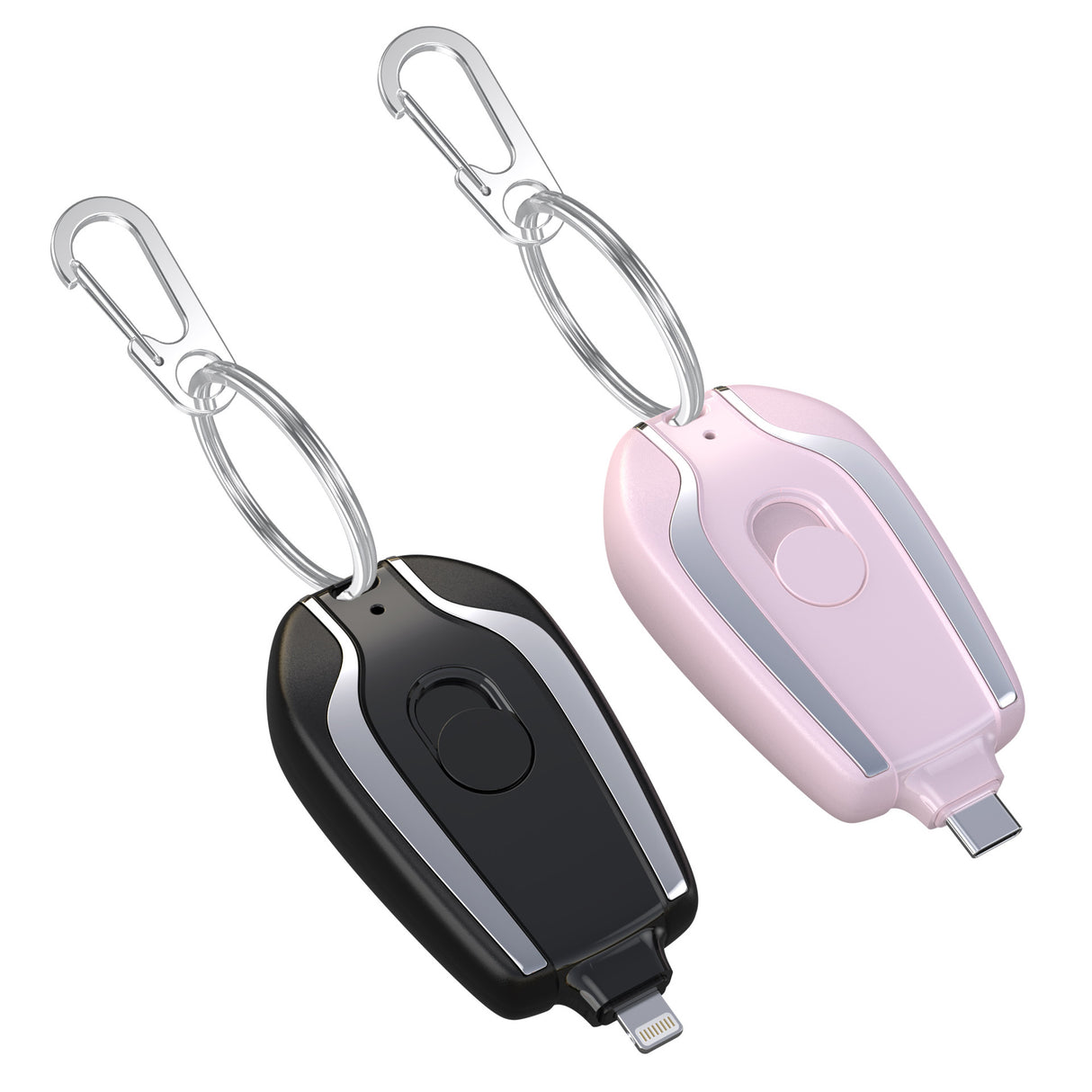 Mini llavero con bolsa de carga, energía móvil portátil, energía de emergencia inalámbrica de 1500 mA 
