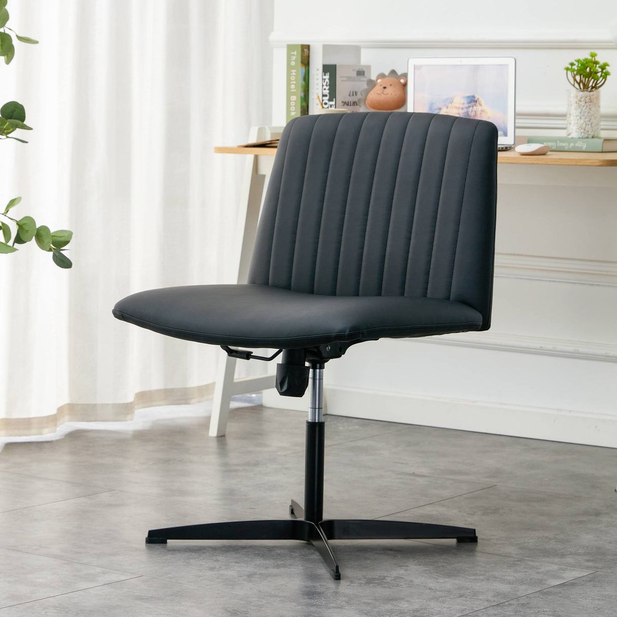 Black High Grade Pu Material. Home Computer Chair Office Chair Adjustable 360 ° Swivel Cushion Chair - V.I.P Digital Presence