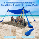 Family beach tent, large pop-up parasol, beach shelter, sun shade. Stable poles with portable carry bag. Outdoor shade. - V.I.P Digital Presence