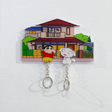 Crayon Shin chan couple keychain refrigerator sticker Simpson family flying house travel notes mobile castle couple pendant - V.I.P Digital Presence