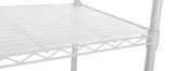 7 Tier Wire Shelving Unit 2450 LBS NSF Height Adjustable Metal Garage Storage Shelves with Wheels White