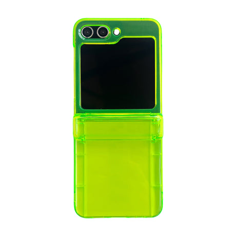Suitable for Samsung Galaxy Z Flip5 phone case simple fluorescent green zflip4/3 folding screen protective cover - V.I.P Digital Presence