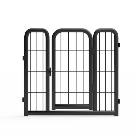 8-panel dog fence, 24 inch small dog pet fence, portable indoor pet game fence. Black, 22.2 inches wide x 23.6 inches high. - V.I.P Digital Presence