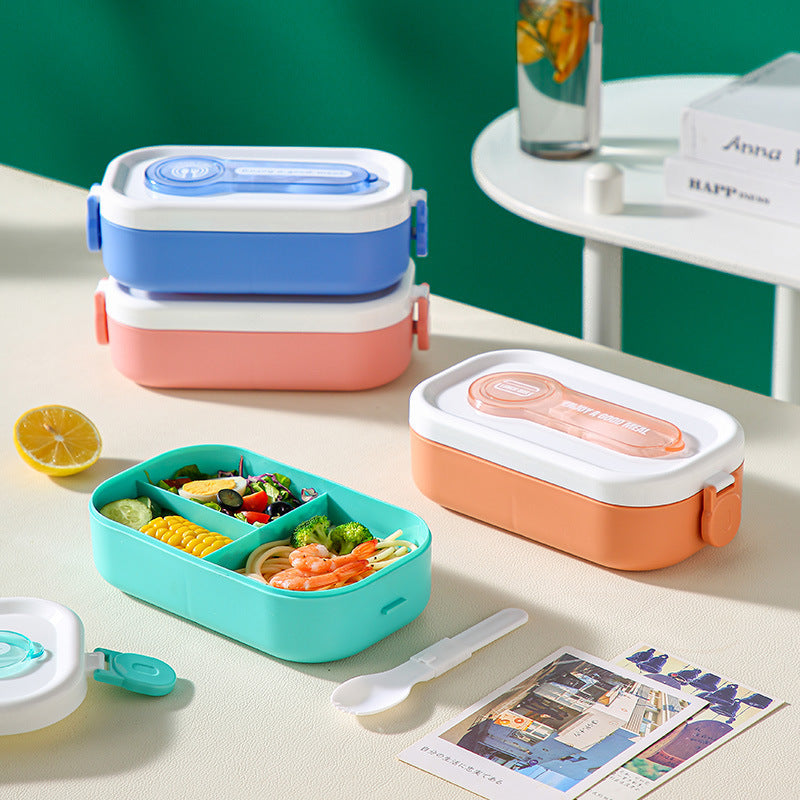 Japanese style portable microwave lunch box with cutlery sealed lunch box bento box - V.I.P Digital Presence