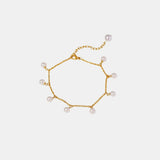 Pearl 18K Gold-Plated Charm Anklet - V.I.P Digital Presence