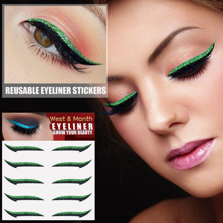 Eyeliner Stickers, Silver Light Makeup Eye Patch Party Nightclub Stage Silver Light Stage Double Eyelid Patch - V.I.P Digital Presence
