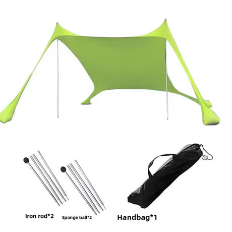 Family beach tent, large pop-up parasol, beach shelter, sun shade. Stable poles with portable carry bag. Outdoor shade. - V.I.P Digital Presence