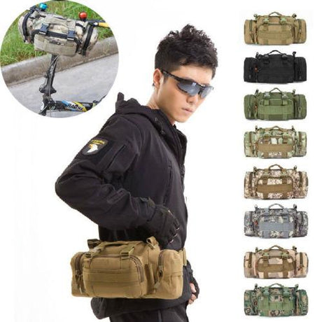 Black Hawk Commandos Multi-function Practical Waist Pack  Handlebar military Camouflage Shoulder Bag for outdoor sports activities - V.I.P Digital Presence