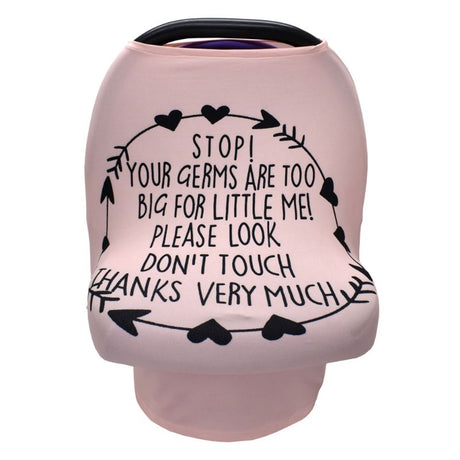 Nursing Cover Breastfeeding Scarf with Safety Warning No Touching Sign Baby Car Seat Covers - V.I.P Digital Presence