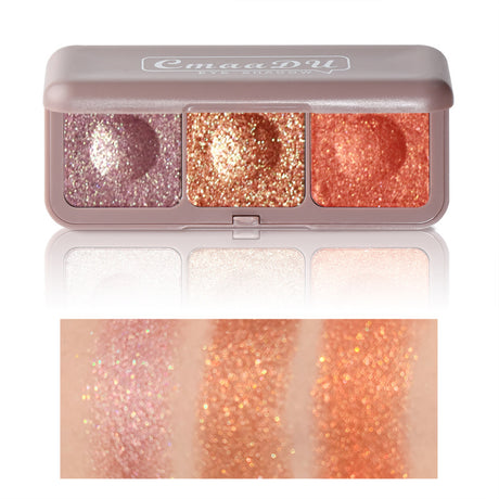 CmaaDu Three Color Mashed Potato Eye Shadow Fairy Plate Earth Color Moonlight Eye Shadow Color - V.I.P Digital Presence