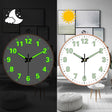 8-inch [20CM] creative living room clock, night light bedroom, simple and non perforated clock wall, clock watch wall - V.I.P Digital Presence