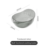 Household washing basket basin plastic drain basket wash fruit basin rice basket storage basket - V.I.P Digital Presence