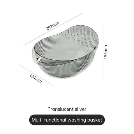 Household washing basket basin plastic drain basket wash fruit basin rice basket storage basket - V.I.P Digital Presence