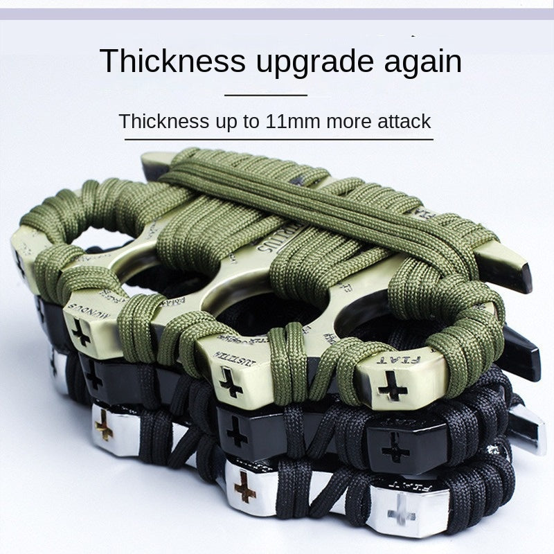 Finger Knuckle Four-Finger Boxing Glove Self-Defense Tool Weapon Ring Hand Clip Fist Clip Anti-Wolf Device - V.I.P Digital Presence