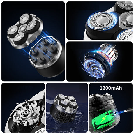 Full body wash 5-point shaver men's rechargeable shaver beard razor bald head machine - V.I.P Digital Presence