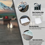 5 Pieces Outdoor Patio Garden Brown Wicker Sectional Conversation Sofa Set - V.I.P Digital Presence