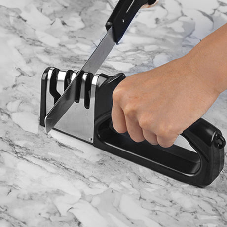 4 - stage kitchen knife sharpener, multifunctional, portable, non - slip base, kitchen gadget - V.I.P Digital Presence