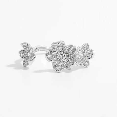 925 Sterling Silver Inlaid Zircon Open Ring - V.I.P Digital Presence