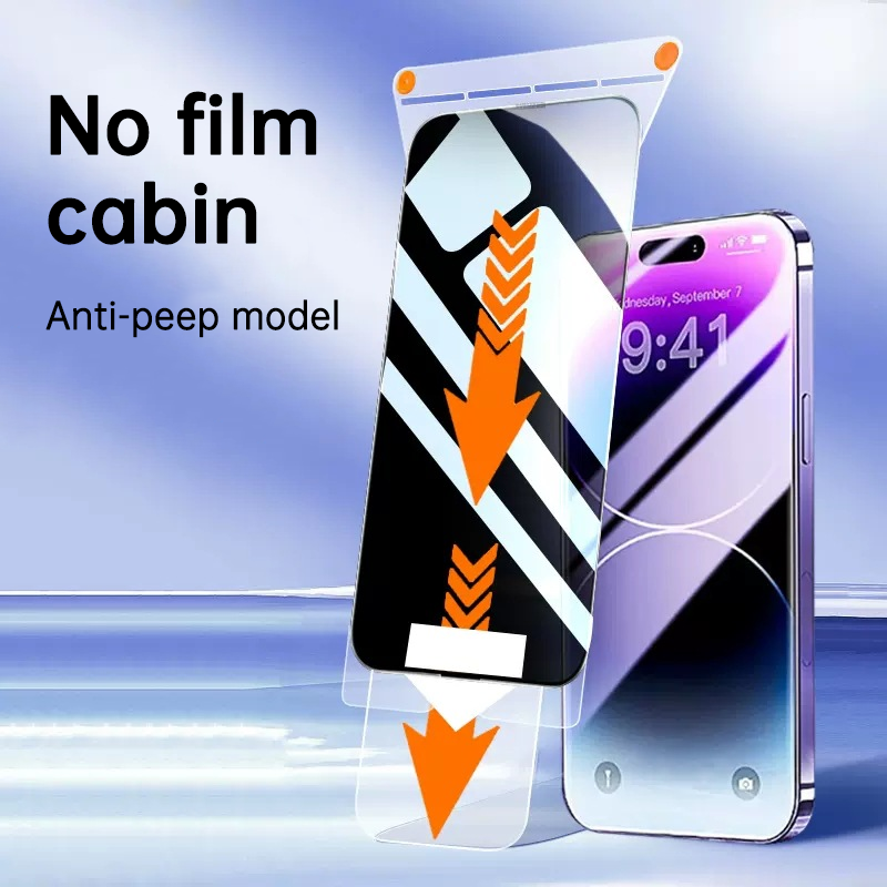 Tempered Glass Screen Protector for Apple iPhone 15 Pro Max Anti-Spy Film with Dust-Free Chamber Roller Application Tool - V.I.P Digital Presence