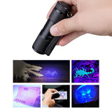 Mini 9LED UV Flashlight Ultraviolet Ultra Violet Invisible Ink Marker Detection Torch Light 3AAA UV Lamp - V.I.P Digital Presence