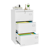 Filing Cabinet Lateral File Cabinet 3 Drawer White Filing Cabinets with Lock - V.I.P Digital Presence