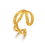 European and American fashion personality simple line cross opening ring - V.I.P Digital Presence