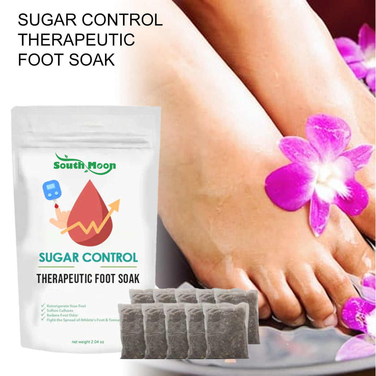 Sugar Control Therapeutic Foot Soak, Cleansing And Moisturizing Foot Skin Relieve Physical Discomfort Foot Bath Bag - V.I.P Digital Presence